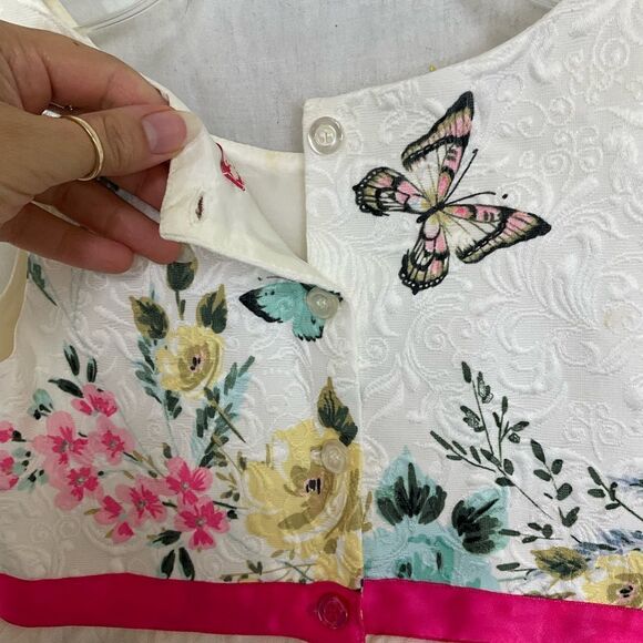 Ruby & Bloom Floral Butterfly Fit and Flare Dress Size 4 - Picture 9 of 14